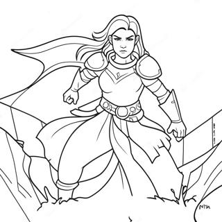 Nimona In Action Coloring Page 24485-22489