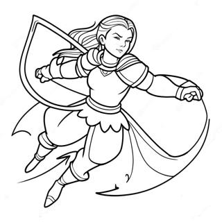 Nimona In Action Coloring Page 24485-22492