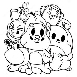 Classic 90 S Cartoon Characters Coloring Page 24495-22499