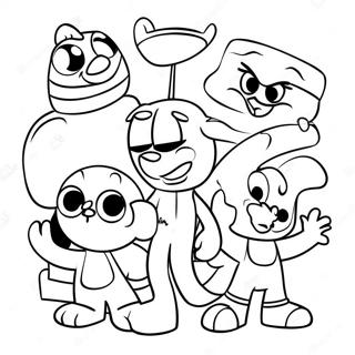 Classic 90 S Cartoon Characters Coloring Page 24495-22500