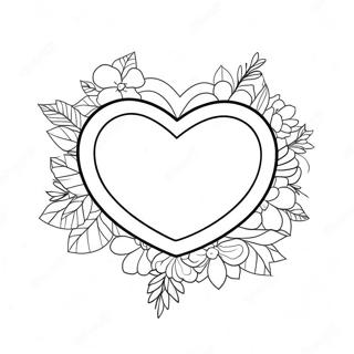 Cute Heart Shaped Valentine Coloring Page 24505-22508