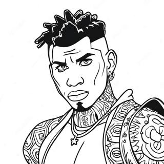 Nle Choppa Coloring Page 24524-22519