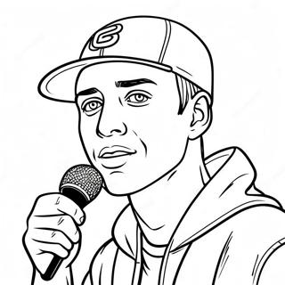 Eminem With Microphone Coloring Page 24535-22529