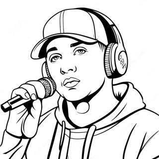 Eminem With Microphone Coloring Page 24535-22530