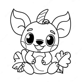 Cute Halloween Stitch With Pumpkin Coloring Page 2453-2000