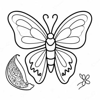 Life Cycle Of A Butterfly Coloring Page 24564-22550