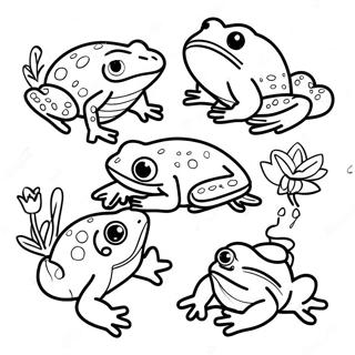 Colorful Life Cycle Of A Frog Coloring Page 24565-22553