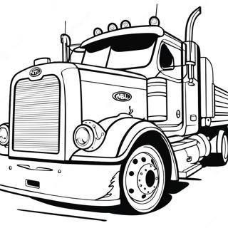 Vintage Peterbilt Truck Coloring Page 24585-22571