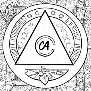 Alcoholics Anonymous Logo Coloring Page 24604-22583