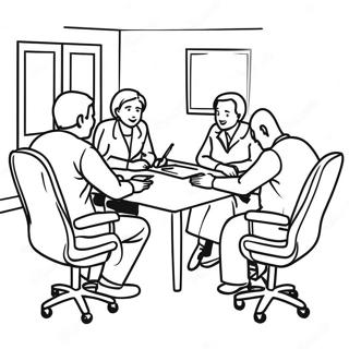 Supportive Aa Meeting Scene Coloring Page 24605-22585