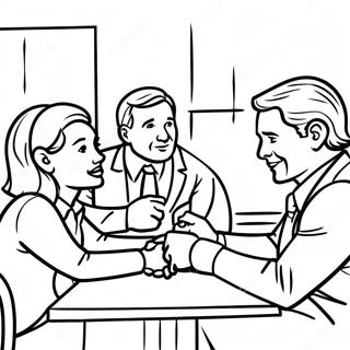 Supportive Aa Meeting Scene Coloring Page 24605-22588