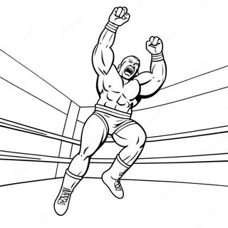 Wwe Wrestler Jumping On Opponent Coloring Page 24615-22594