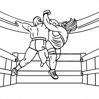 Wwe Wrestler Jumping On Opponent Coloring Page 24615-22595