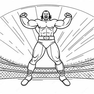 Wwe Wrestler Jumping On Opponent Coloring Page 24615-22596