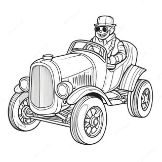 Bone Shaker Racing Action Coloring Page 24636-22603