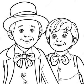 Charlie Bucket And Willy Wonka Coloring Page 2463-2006