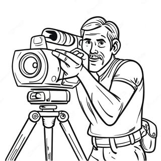 Titan Cameraman In Action Coloring Page 24646-22611