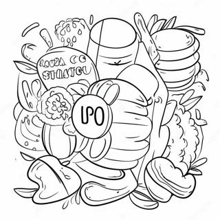 Colorful Spanish Vocabulary Coloring Page 24656-22618