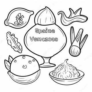 Colorful Spanish Vocabulary Coloring Page 24656-22619