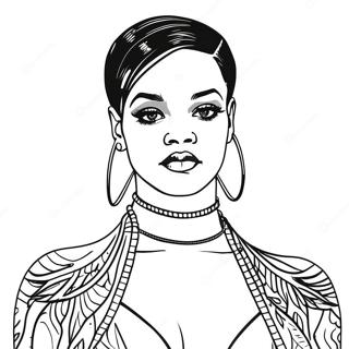 Rihanna Coloring Page 24685-22638