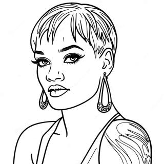 Rihanna Coloring Page 24685-22639