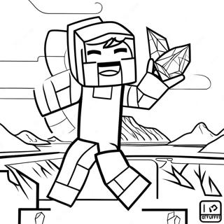 Minecraft Steve Coloring Page 24715-22662