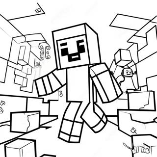 Minecraft Steve Coloring Page 24715-22664