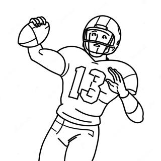 Dynamic Wide Receiver Catching A Pass Coloring Page 2473-2013