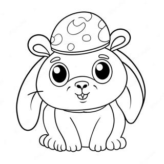 Funny Animal Hat Coloring Page 24746-22689