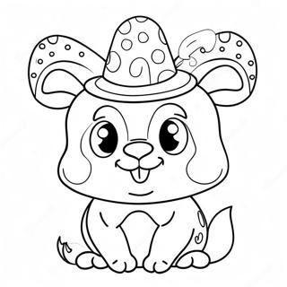 Funny Animal Hat Coloring Page 24746-22691