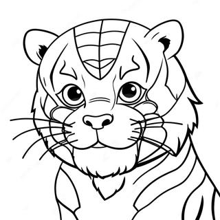 Beast Boy Transforming Into A Tiger Coloring Page 24756-22697