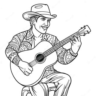 Ivan Cornejo With Guitar Coloring Page 24766-22708