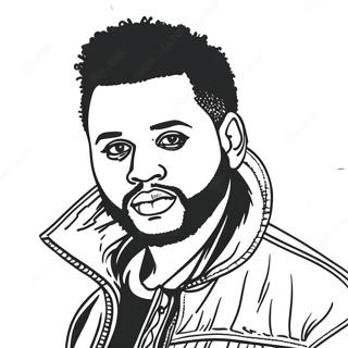 The Weeknd Coloring Page 24805-22734