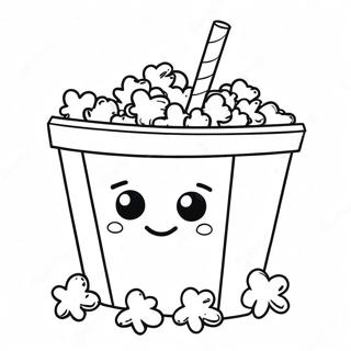 Popcorn Bucket And Soda Coloring Page 24816-22745