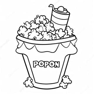 Popcorn Bucket And Soda Coloring Page 24816-22746