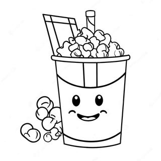 Popcorn Bucket And Soda Coloring Page 24816-22747