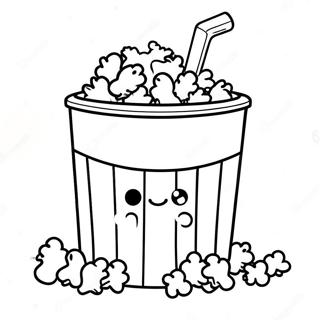 Popcorn Bucket And Soda Coloring Page 24816-22748