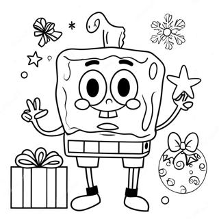 Spongebob Christmas Coloring Pages