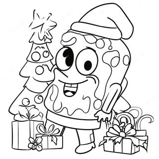 Spongebob Christmas Coloring Page 2482-2018