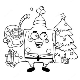 Spongebob Christmas Coloring Page 2482-2019