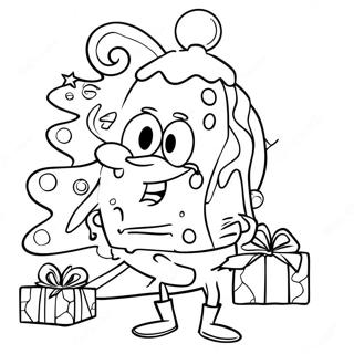 Spongebob Christmas Coloring Page 2482-2020