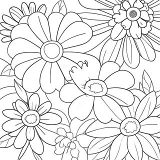 Summer Flowers Coloring Pages