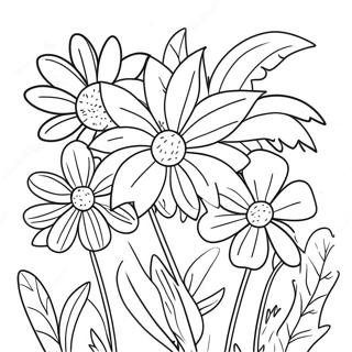 Summer Flowers Coloring Page 24835-22758