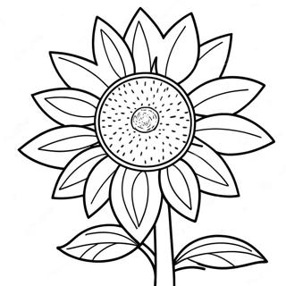 Bright Sunflower Coloring Page 24836-22761