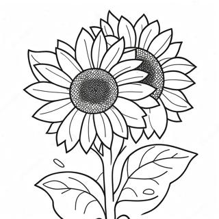 Bright Sunflower Coloring Page 24836-22763