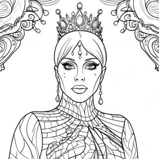 Lady Gaga In Sparkling Outfit Coloring Page 24856-22778