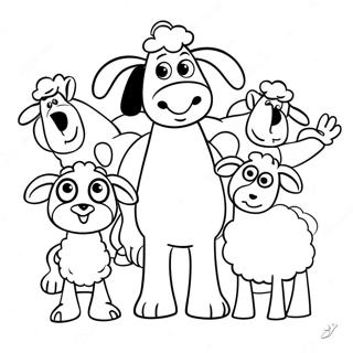 Shaun The Sheep With Friends Coloring Page 24876-22793