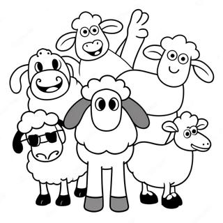 Shaun The Sheep With Friends Coloring Page 24876-22794