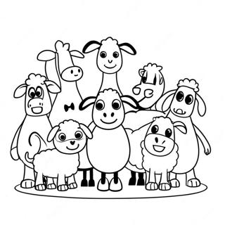 Shaun The Sheep With Friends Coloring Page 24876-22796