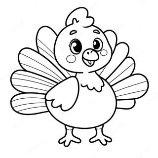 Cute Turkey Coloring Pages